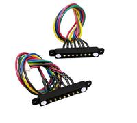 1 paire de connecteurs magnétiques Pogo Pin avec câble de 10 cm, 2P/3P/4P/5P/6P/7P/8P/9P/10P Connecteur magnétique mâle + femelle 2,5 mm/4 mm d'espacement des trous à ressort Prise d'alimentation CC