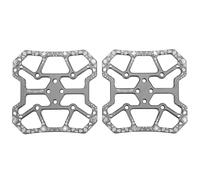 1 Paire De Convertisseur De PéDale Sans Clip De VéLo, PéDales à Disque Autobloquantes, Adaptateur De Plate-Forme Pour SystèMe De VéLo Spd, Couleur Titane