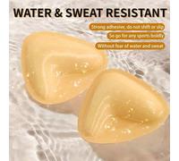 1 paire de coussinets de soutien-gorge adhésifs réutilisables à double face, pour un effet push-up, auto-adhésifs, convenant aux soutiens-gorge sans bretelles, hauts de bikini, maillots de bain et sou