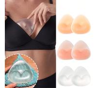 1 paire de coussinets de soutien-gorge push-up invisibles en silicone imperméables pour l'été, inserts pour bikini et maillot de bain, essentiels pour la plage, les voyages et les vacances Taille Uniq