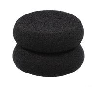 1 paire de coussinets d'oreille ronds de rechange en mousse à mémoire de forme pour casque KOSS Porta Pro KSC75 (noir)