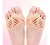 1 paire de coussinets pour avant-pied, coussinets de doigts de pied antidérapants en silicone, semelles intérieures en silicone en nid d'abeille de demi-pointure pour femmes Silicone