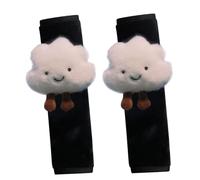 1 paire de coussinets sangle siège voiture, couverture ceinture sécurité avec nuages de dessin animé mignons bande auto-agrippante, coussin en peluche