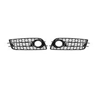 1 Paire De Couverture De Calandre Phare Antibrouillard De Pare-chocs Avant De Maille De Nid D'abeilles De Voiture Pour A4 B8 S4 2008-2012 Grille de Devant(Noir)