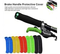 1 paire de couverture de protection de levier de frein de vélo de montagne / route, couverture de guidon en silicone pliable et antidérapante universelle et résistante à l'usure noir,bleu,rouge,Blanc,