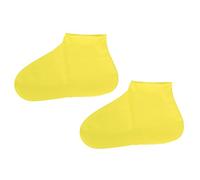 1 paire de couvre-chaussures de pluie en latex pour chaussures de pluie courtes et hautes - Unisexe - Antidérapantes - Jaune - Court - M