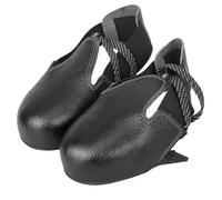 1 paire de couvre-chaussures en cuir unisexe pour travailleurs temporaires et visiteurs d'usine