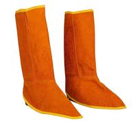 1 paire de couvre-chaussures résistants aux flammes en cuir de vachette, guêtres de protection pour chaussures de soudeur, protection de pieds pour soudeur, protection de sécurité des pieds