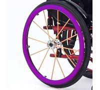 1 paire de couvre-jantes for fauteuil roulant | Protecteurs universels d'anneau main en Silicone 20/22/24 pouces, antidérapants et résistants à l'usure, accessoires(Purple,24in)