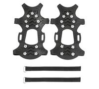 1 Paire de Crampons à Glace, 11 Pointes d'adhérence, Couvre-Chaussures universels pour Bottes de randonnée d'hiver, Pics métalliques pour Marche, Escalade et Sorties en extérieur