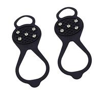1 paire de crampons antidérapants à 5 dents pour raquettes à neige - Noir