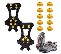 1 paire de crampons et 10 crampons antidérapants pour l'alpinisme, le tourisme, la pêche et la neige (L)