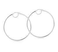 1 paire de créoles - Diamètre : 10 cm - Argent 925 véritable.