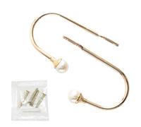1 paire de crochets à rideaux en forme de U avec perles en forme de U - Crochets muraux pour manteaux, chapeaux, rideaux - Accessoires de fixation de fenêtre de bureau