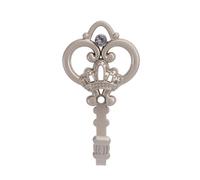 1 paire de crochets de rideau européens Crochet de rideau de couronne en alliage Fixation murale(Argent)