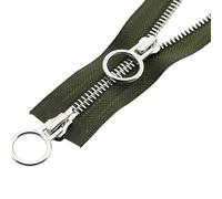 1 paire de curseurs à fermeture éclair pour veste à double curseur, cercle de couture, accessoires de vêtement lourds (vert, 90 cm)