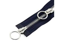 1 paire de curseurs à fermeture éclair pour veste à double curseur, cercle de couture, accessoires de vêtement lourds (bleu, 70 cm)