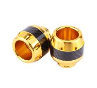 1 paire de curseurs de cadre de fourche avant de moto en fibre de carbone pour la plupart des motos, motos, cyclomoteurs, scooters.(Or)