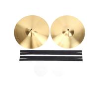1 Paire de Cymbales à Main de 10 Pouces, Paire Assortie Gauche et Droite | Construction en Alliage Monobloc à Haute densité, Accordage Précis pour un Son Clair et Brillant, pour Fanfare Scolaire