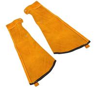 1 paire de de soudage en cuir pour hommes et femmes - Résistantes à la chaleur - En cuir de vachette et anti-adhésif et ignifuge - Protection des bras de jardin