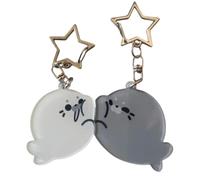 1 paire de dessin animé petit joint porte-clés acrylique mignon créatif pendentif copine Couple non magnétique dessin animé sac à dos pendentif cadeau
