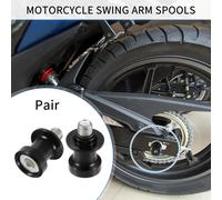 1 Paire De Diabolos De Bras Oscillant, 10mm M10X1.5 Diabolos De Bras Oscillant CNC Universels Pour Moto En Alliage D'Aluminium Durable, Couleur Noir Et Argent