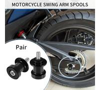 1 Paire De Diabolos De Bras Oscillant, Diabolos De Bras Oscillant CNC M6X1.0 De 6 mm, Universels Pour Moto, En Alliage D'Aluminium Durable, Couleur Noir Et Argent