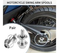 1 Paire De Diabolos De Bras Oscillant, Diabolos De Bras Oscillant CNC M8X1.25 De 8 mm Universels Pour Moto En Alliage D'Aluminium Durable, Ton Argenté