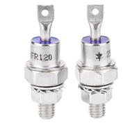 1 paire de diodes redresseurs 25HFR120 et 25HF120 25 A 1200 V Montage à goujon pour alimentation à polarité inversée vers l'avant Soudeur Applications de contrôle de moteur