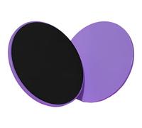 1 paire de disques de glisse violets pour Pilates, disques de gymnastique de 6,9 pouces avec surface ABS et coussinet en mousse EVA, disques coulissants pour entraînement à domicile, yoga, abdos