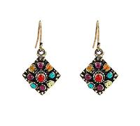 1 Paire de Femmes Boucle d'oreille Bijoux Bohême coloré Diamant Pendentif Drop Dangle Oreille Goujons Bijoux Accessoires Cadeau Durable et utile Nice Processing