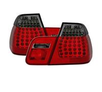 1 paire de feux arrière VT315 côté conducteur et passager - Kit complet LED en verre transparent rouge noir compatible avec BMW Série 3 E46 2001 2002 2003 2004 2005 Berline Facelift