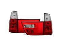 1 paire de feux arrière VT487 - Feu arrière côté conducteur et passager - Kit complet LED en verre transparent rouge et blanc compatible avec BMW X5 E53 1999 2000 2001 2002 2003