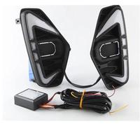 1 Paire De Feux De Jour À LED pour Voiture, Feux Antibrouillard DRL avec Signal Jaune pour Nissan pour Navara NP300 2020 2021 Projecteur Principal Feux Phares