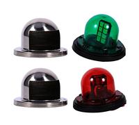 1 paire de feux de navigation LED 12 V pour bateau, bateau, yacht, bleu marine, rouge, vert, en acier inoxydable Pontoons pour bateaux.