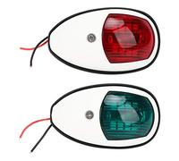 1 paire de feux de navigation pour bateau, feu de navigation portable pour yacht, lampe de signalisation d'expédition à large pression 10-30 V pour ponton, kayak, yacht, voilier, (paire blanche)