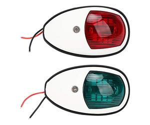 1 paire de feux de navigation pour bateau, feu de navigation portable pour yacht, lampe de signalisation d'expédition à large pression 10-30 V pour ponton, kayak, yacht, voilier, (paire blanche)