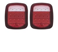 1 paire de feux pour arrière LED pour Wrangler TJ CJ, freinage pour recul, jour(Rouge)