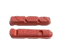 1 paire de freins en C pour vélo de route, frein en V, convient pour jantes en carbone, caoutchouc et matériau abrasif pour un faible bruit et une longue durée de vie (rouge)