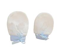 1 paire de gants anti-rayures pour nouveau-nés, mitaines de sécurité confortables en de coton pour bébé pour une protection douce de la peau, gants en coton pour nourrissons