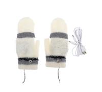 1 paire de gants chauffants USB pour ordinateur portable, mi-mains chauffantes sans doigts, gants chauds