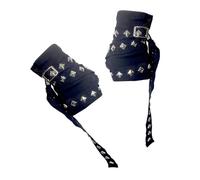 1 paire de gants courts noirs à rivets punk pour femme Hiphop Beau demi-doigt pour moto et amateurs de festival Durabilité, Noir , taille unique