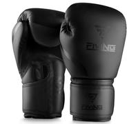 1 paire de gants de boxe noirs en PU pour le kickboxing, le Muay Thai, l'entraînement MMA, adultes hommes et femmes, gants de sac de frappe 8 onces,12 oz,10 oz,14 oz,16 ozPolyuréthane