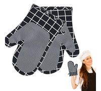 1 paire de gants de cuisine antidérapants et anti-brûlure pour la cuisine, la cuisson quotidienne, les grillades à la maison