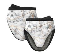 1 paire de gants de cuisine en silicone avec imprimé texture marbrée