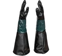1 paire de gants de sablage pour cabine SBC-220/350/420/990 - Pour cabine de sablage de 220 l, 350 l, 420 l ou 990 l - Gants en caoutchouc longs doublés - Intérieur textile - Avec coutures renforcées
