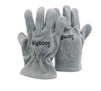 1 paire de gants de travail de sécurité en cuir pour soudage, jardinage, cheminée, poêle, four, grill, barbecue, MIG, manique, manipulation d'animaux, travail de ferme, entrepôt, 1 paire