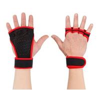 1 Paire De Gants D'entraînement De Musculation Femmes Hommes Fitness Sport Musculation Poignées De Gymnastique Main Paume Protecteur, Rouge L Rouge