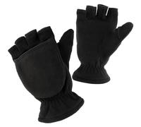 1 paire de gants d'hiver chauds, mitaines en polaire sans doigts, gants chauds coupe-vent avec rabat pour homme et femme