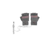 1 paire de gants d'hiver chauffants USB en tricot, chauffe-mains sans doigts pour ordinateur portable
